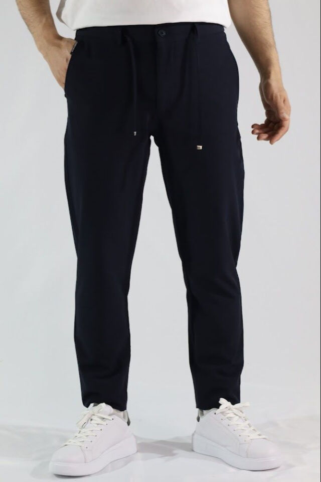 Likralı Slim Fit Erkek Kumaş Pantolon | VENTOV Lacivert - 32