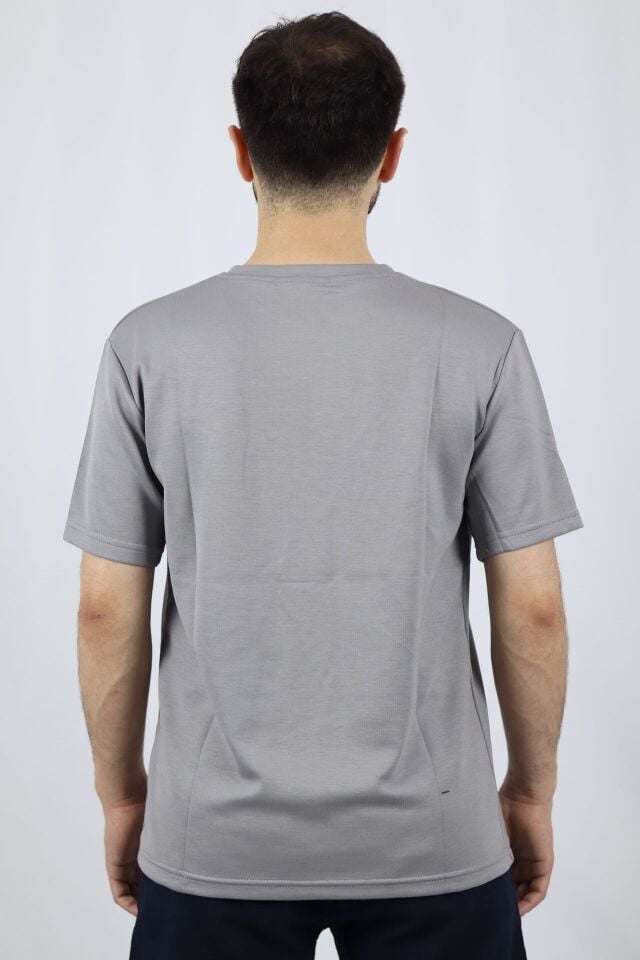 Regular Fit Bisiklet Yaka Erkek Tişört | VENTOV Gri - L