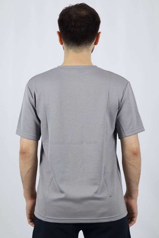 Regular Fit Bisiklet Yaka Erkek Tişört | VENTOV Gri - XL