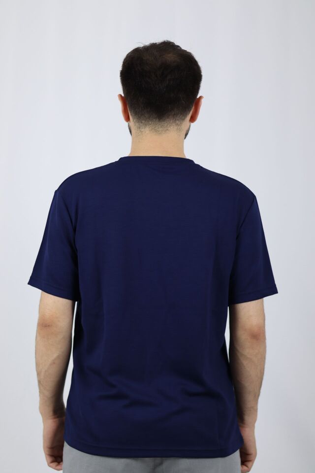 Regular Fit Bisiklet Yaka Erkek Tişört | VENTOV Lacivert - XXL