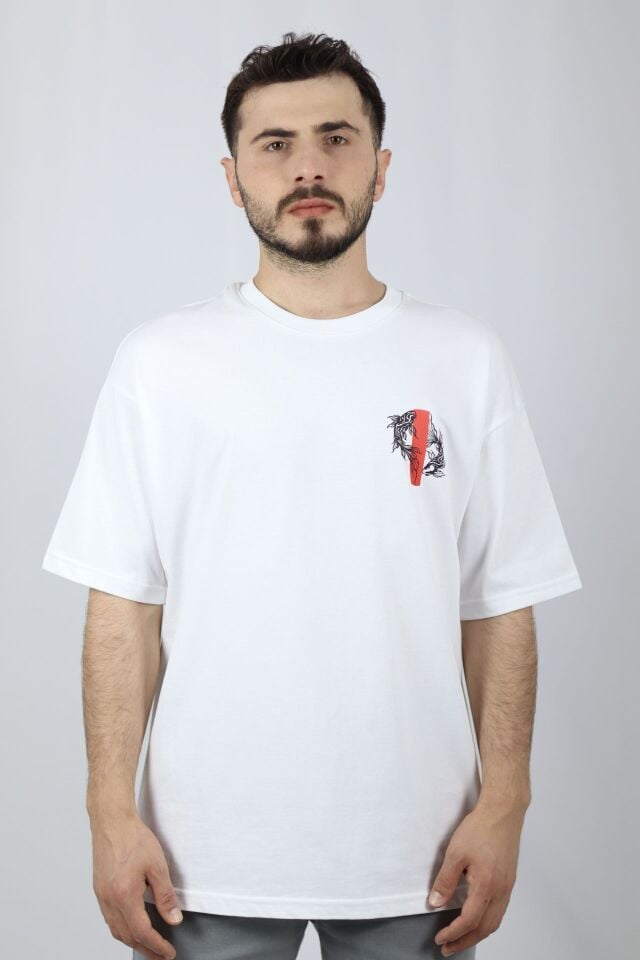 Koi Harmony %100 Pamuk Oversize Bisiklet Yaka Tasarım Tişört | VENTOV Bordo - XXL